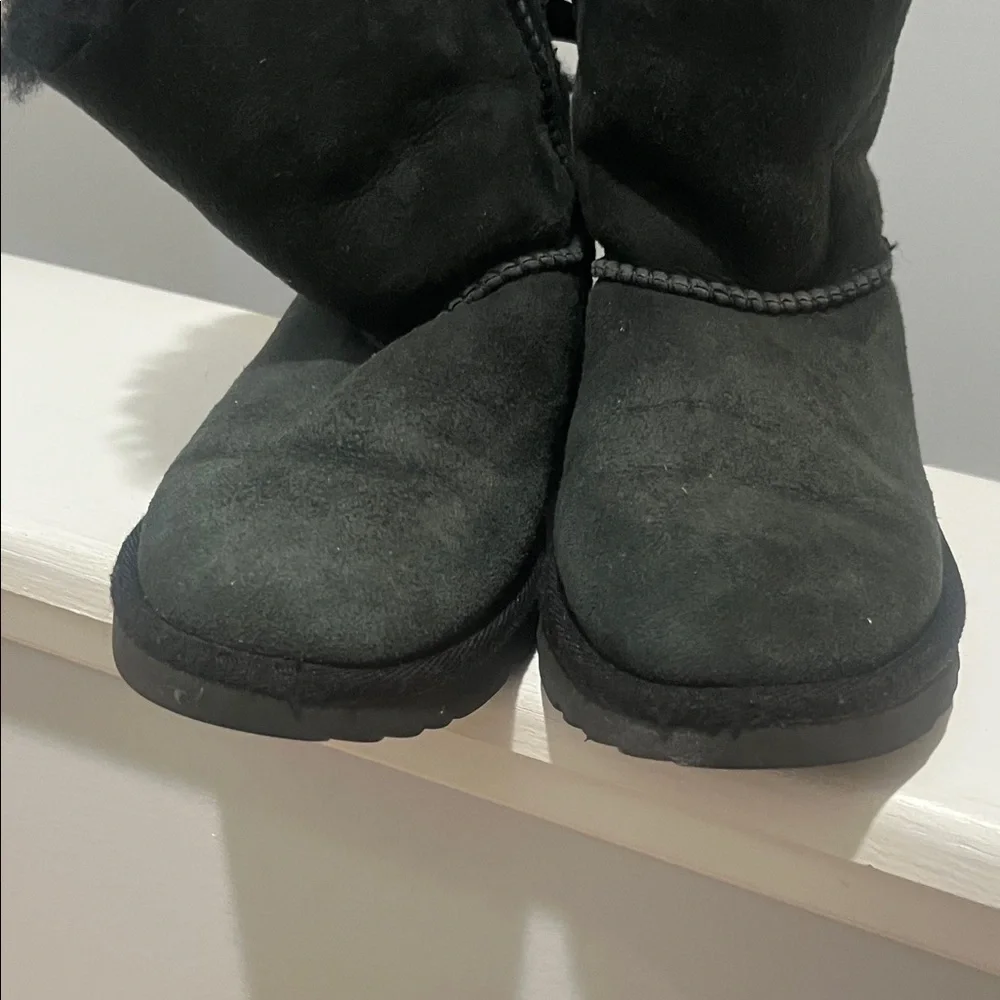 UGG Bailey Bow Black Boots Girls Toddler 12 Adorable Classic
